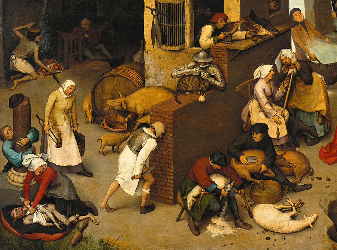 Bruegel : Netherlandish Proverbs (détails)