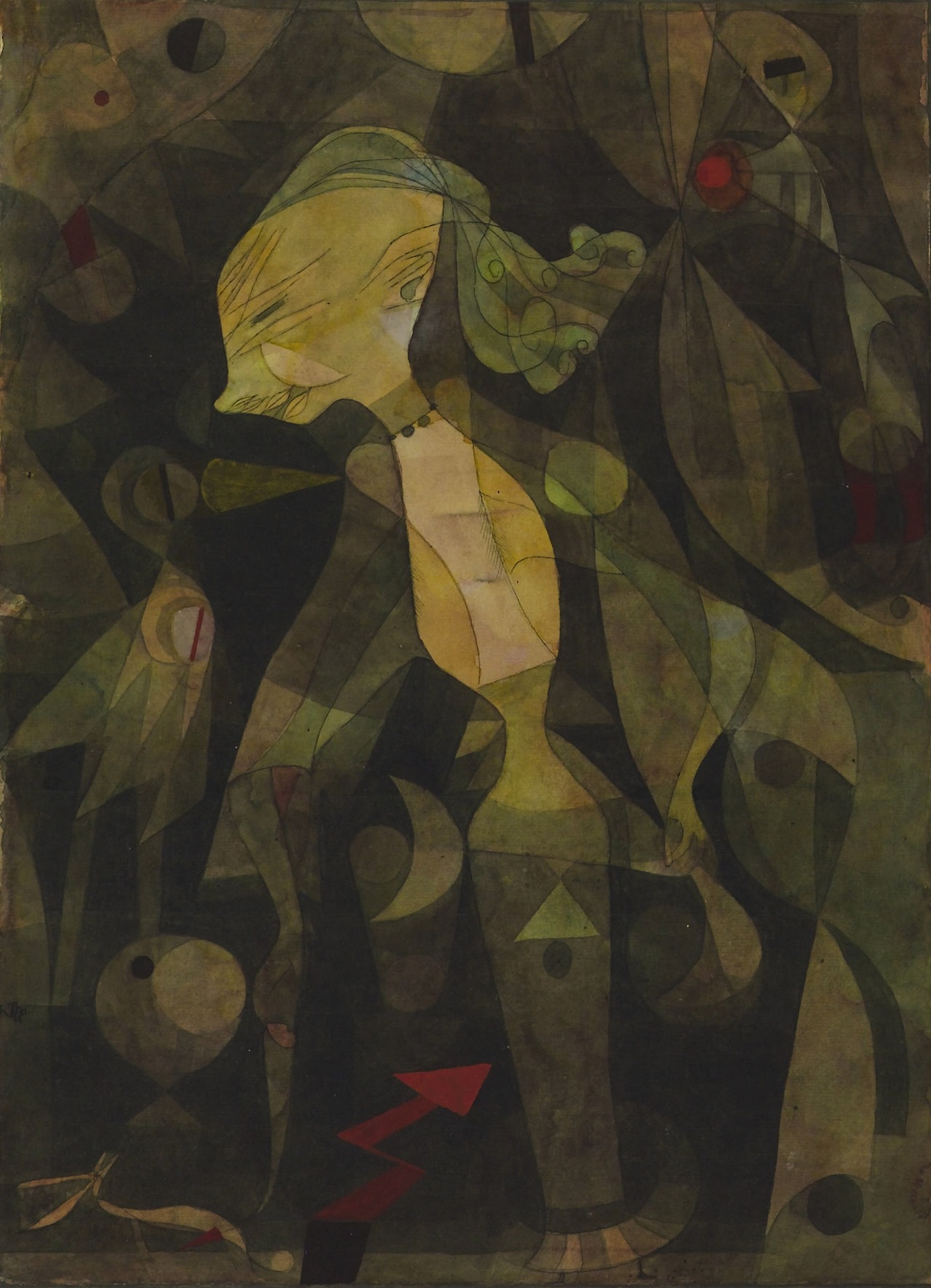 Paul Klee, L'Aventure d'une jeune fille (Aquarelle), 1921