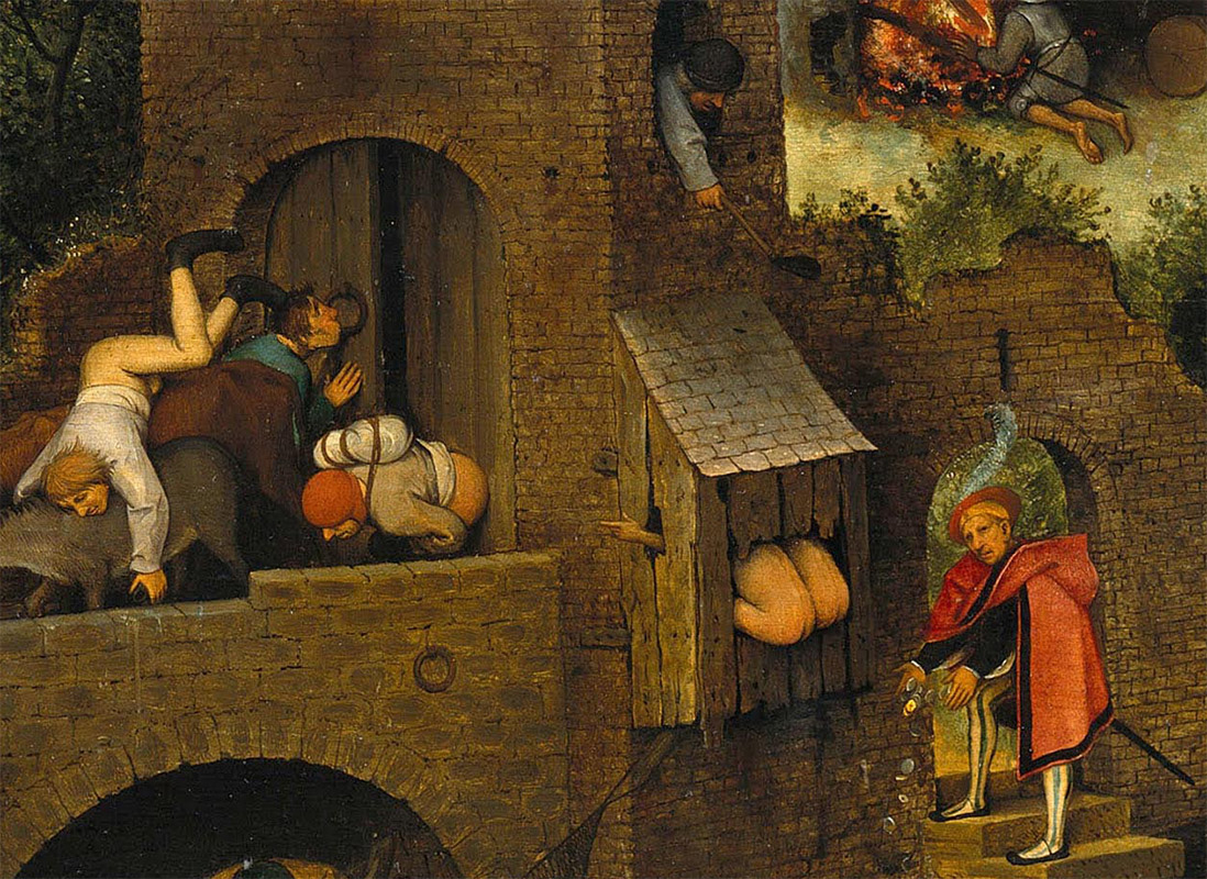 Bruegel : Netherlandish Proverbs (détail)